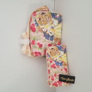 Disney Buckle Down Beauty And The Beast Crossbody Purse And Wallet Set New